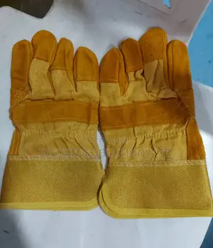 Yellow Leather Gloves 10"