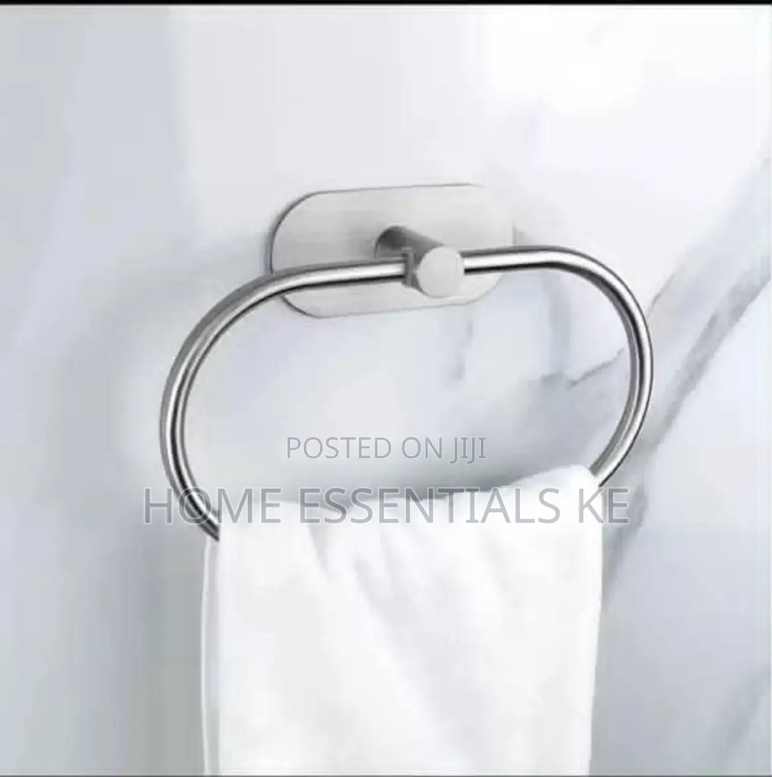 Self Adhesive Towel Ring Towel Holder* Black Silver