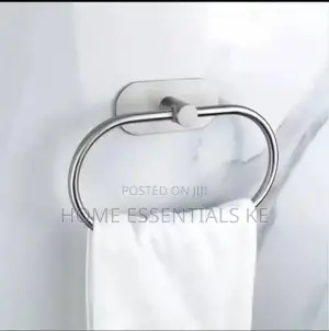 Self Adhesive Towel Ring Towel Holder* Black Silver