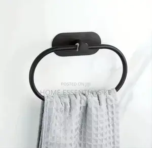 Self Adhesive Towel Ring Towel Holder* Black Silver