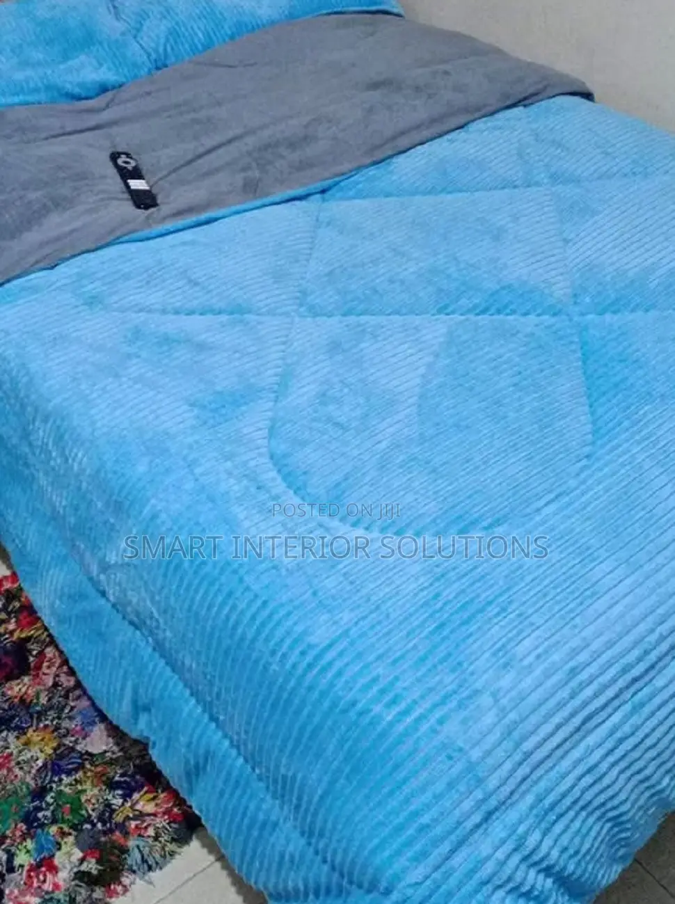 Sky Blue Velvet Duvet