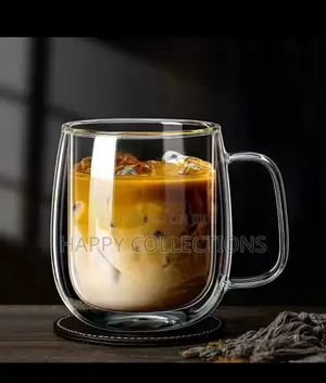 * Transparent Double Wall Mug Heat-Resistant