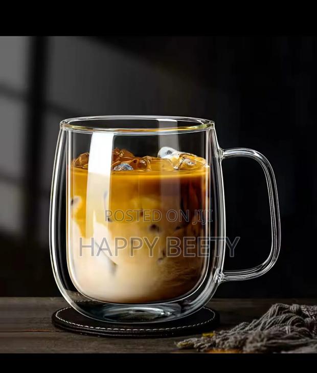 * Transparent Double Wall Mug Heat-Resistant