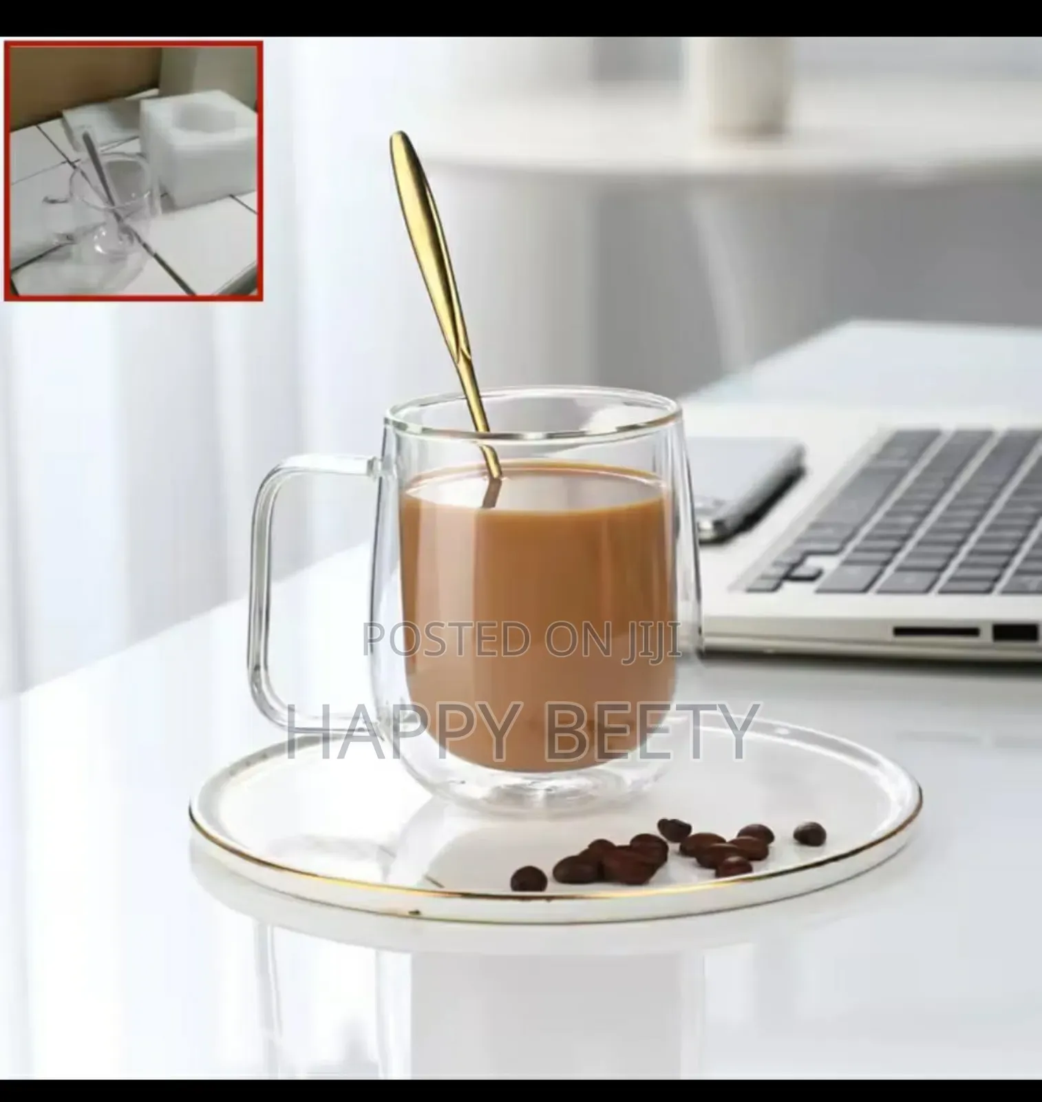 * Transparent Double Wall Mug Heat-Resistant