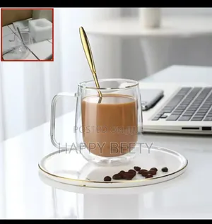 * Transparent Double Wall Mug Heat-Resistant