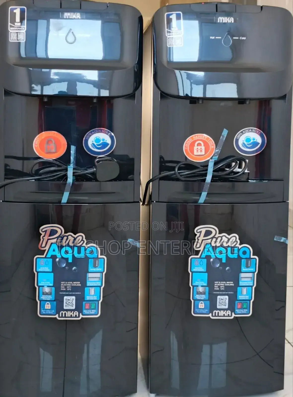 Water Dispenser! Black Mika Free Standing Hot and Cold