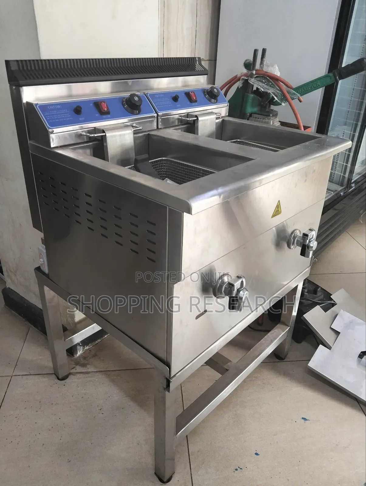 Stainless Steel Gas Fryer 17+17l Heavy-duty Imported