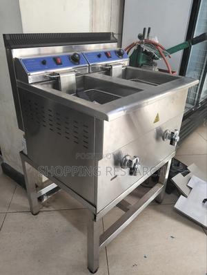 Stainless Steel Gas Fryer 17+17l Heavy-duty Imported
