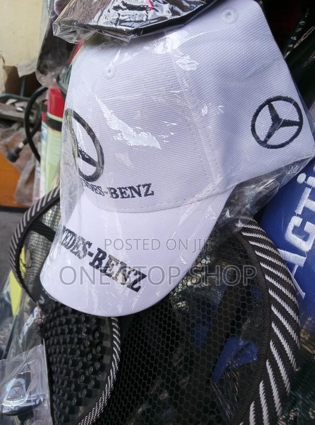Mercedes Benz Logo Printed Summer White Caps - thumbnail 3