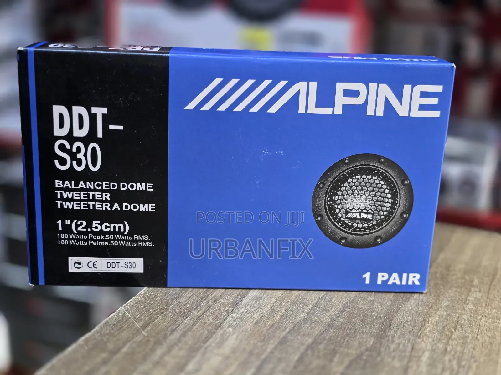 High Quality Alpine DDT-S30 180watts Balanced Dome Tweeters- A Pair