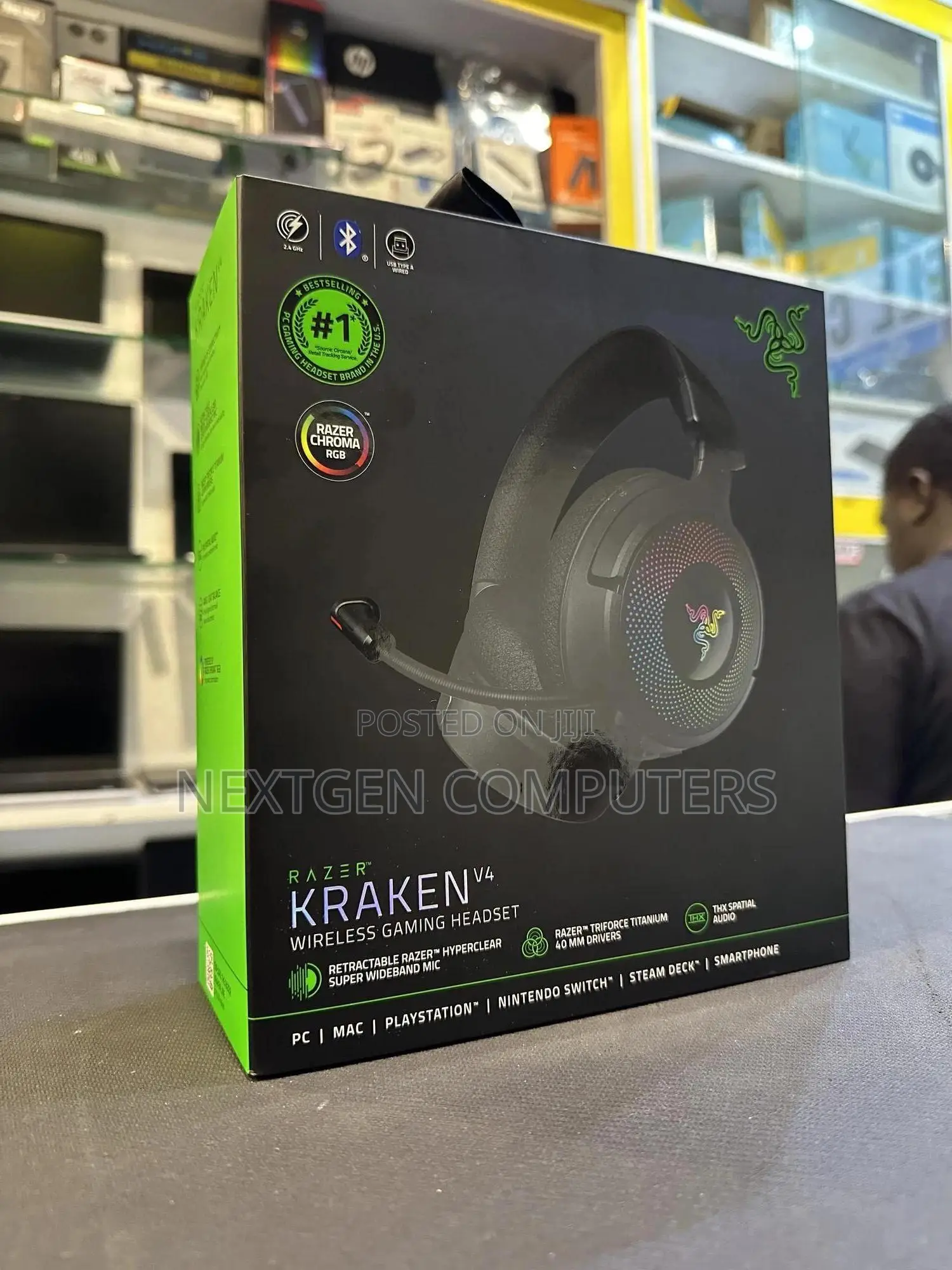 Razer Kraken V4 Wireless Bluetooth Gaming Headsets With RGB