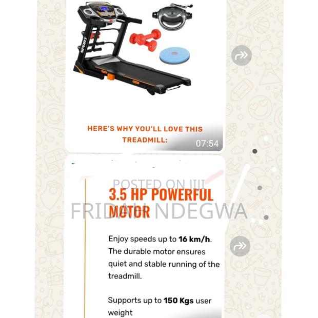 Treadmill With Free Dumbbells - main view