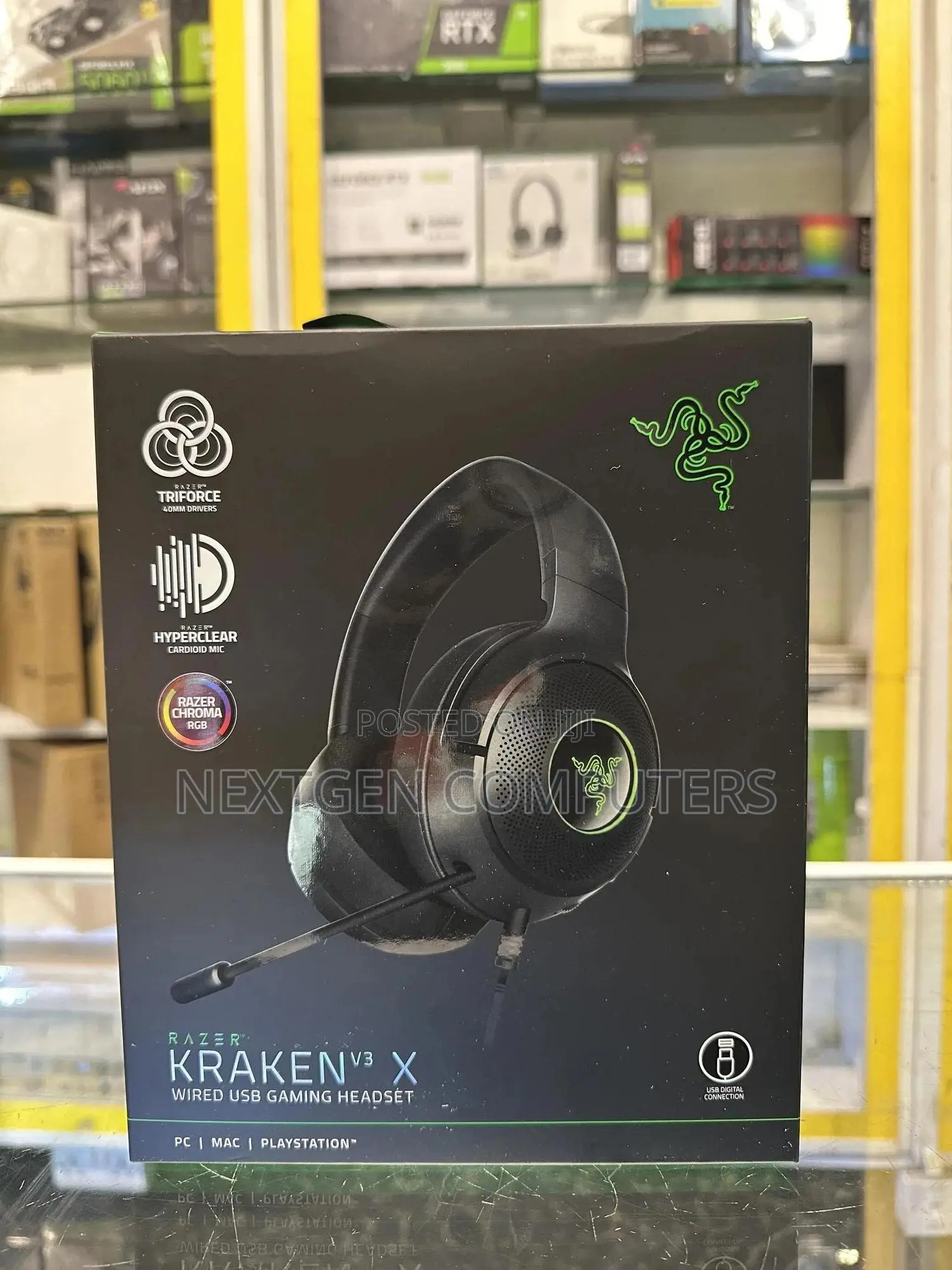 Razer Kraken V3 X 7.1 Wired Usb Gaming Headset With RGB Cardioid Mic