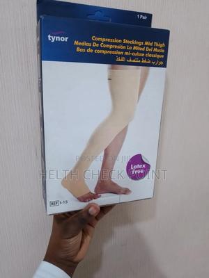 Compression Stockings Mid-Thigh (Brown) - thumbnail 2