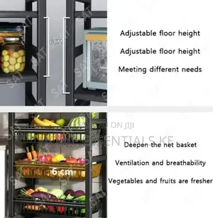 Multi-Layer Metallic Kitchen Storage Rack