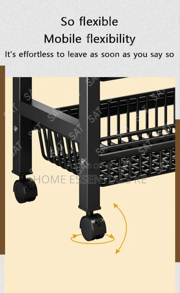 Multi-Layer Metallic Kitchen Storage Rack - thumbnail 4