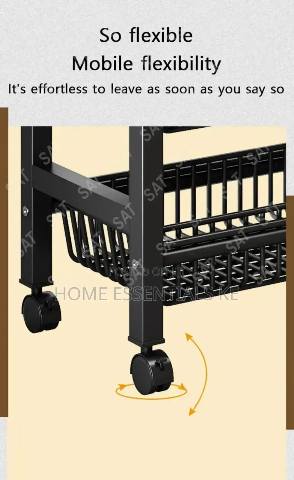 Multi-Layer Metallic Kitchen Storage Rack