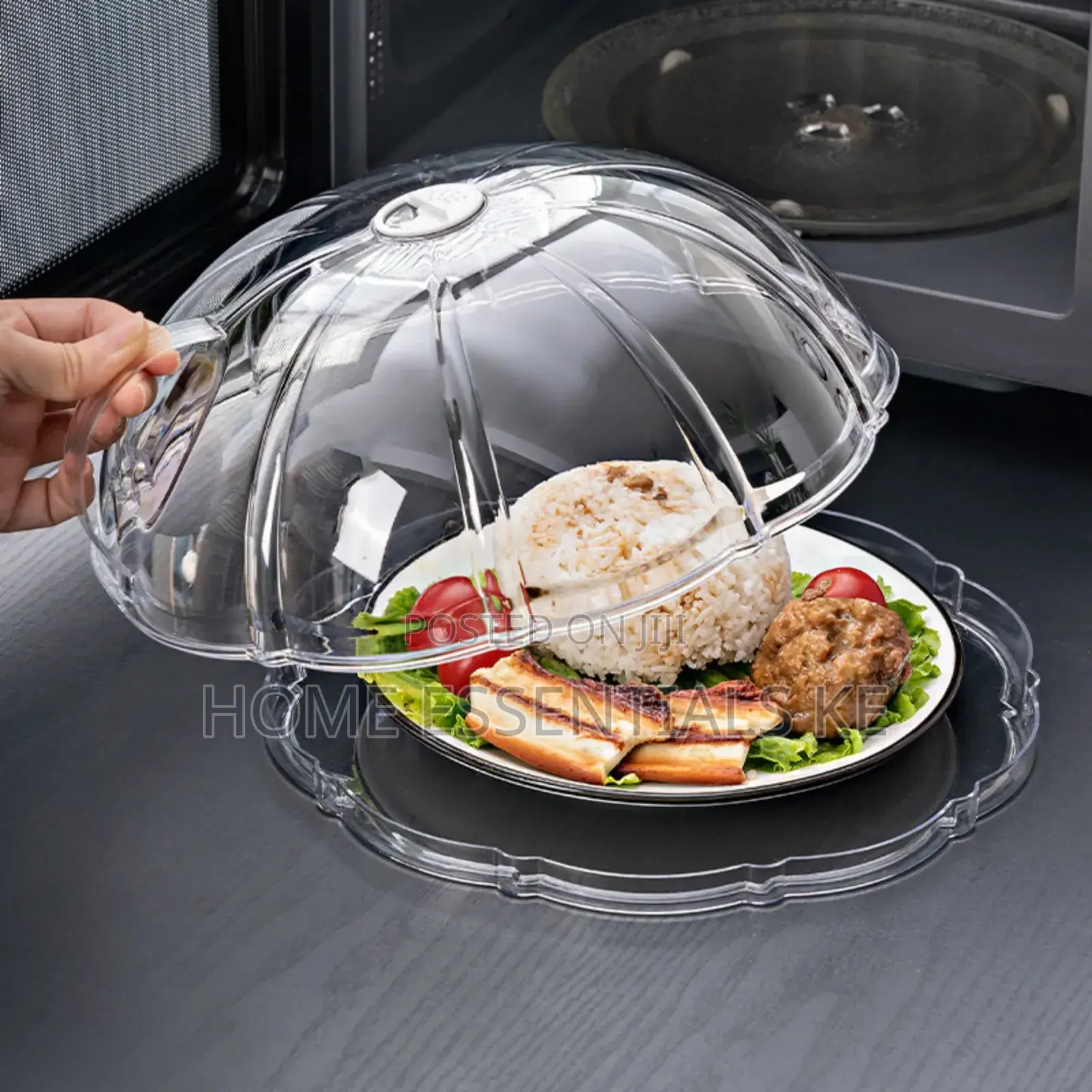 Microwave Splatter Cover With Transparent Base Plate