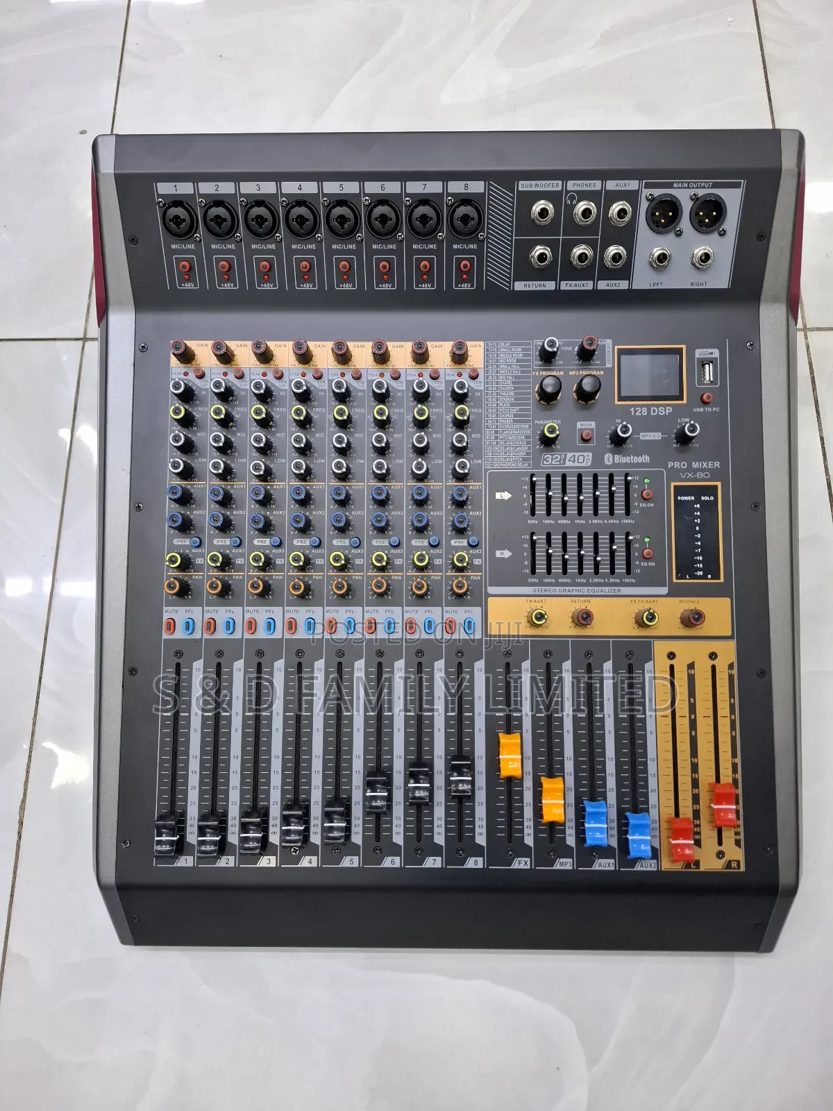 Pro Mixer Vx-80 Eight-Channel Powered Mixer