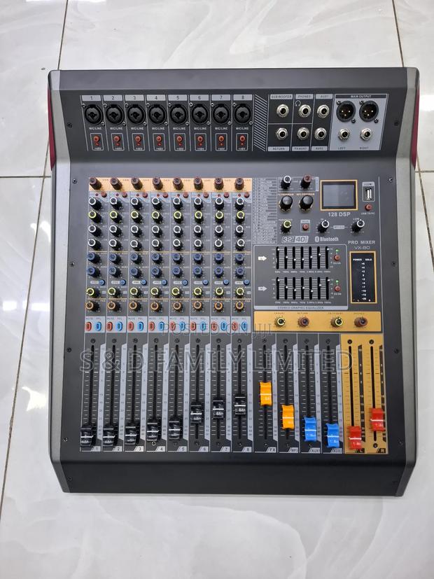 Pro Mixer Vx-80 Eight-Channel Powered Mixer