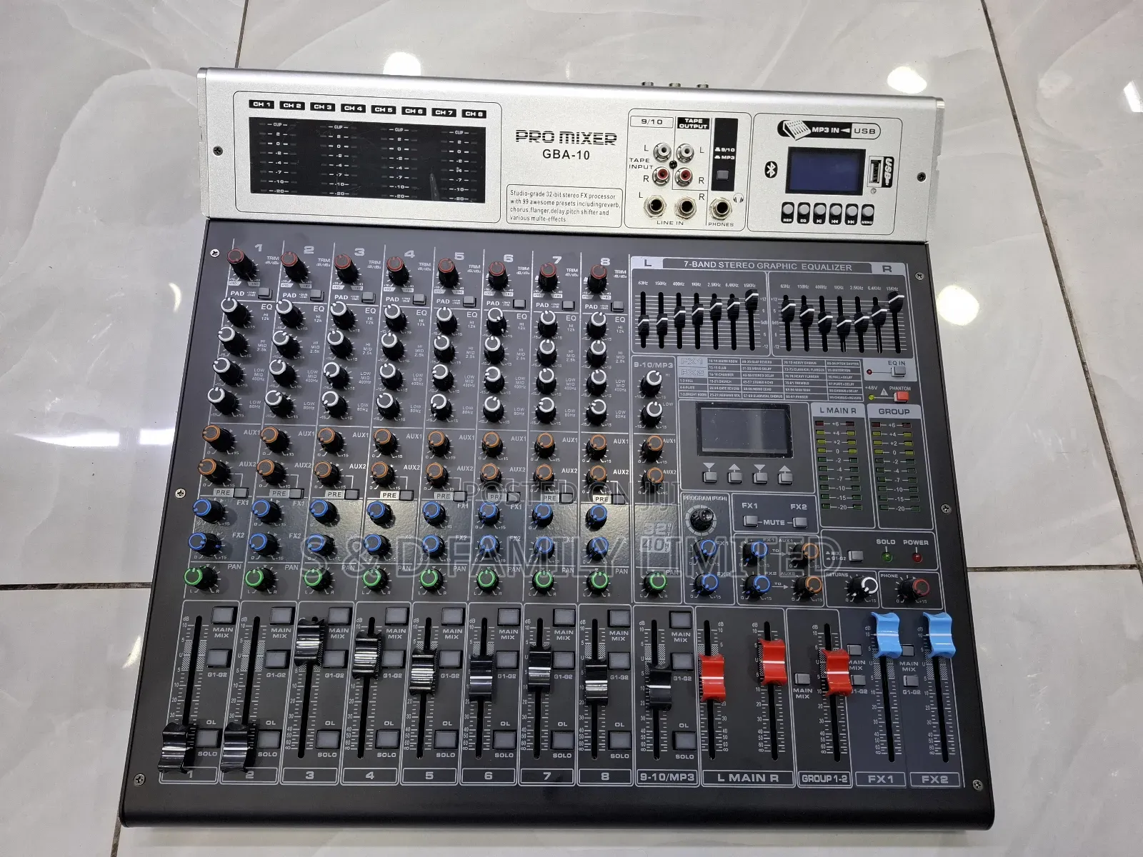 Pro Mixer Gba-10 Ten-channels Powered Mixer