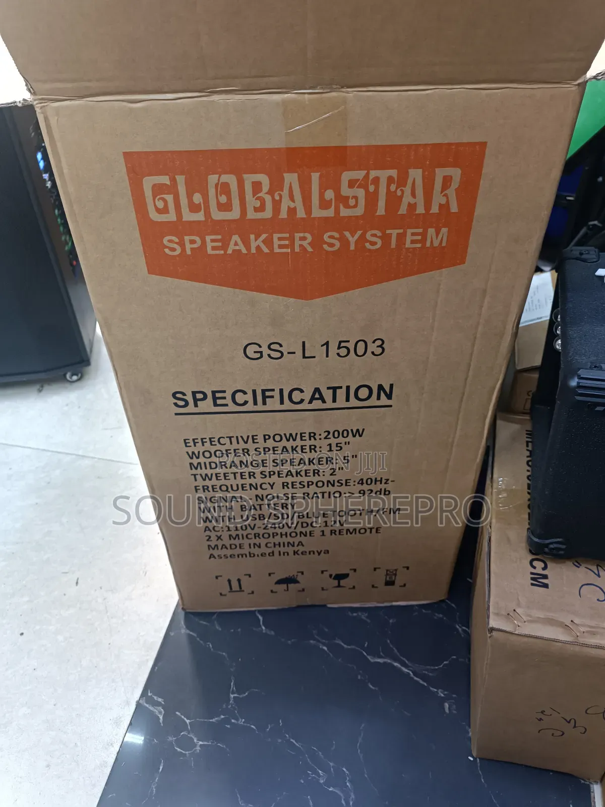Globastar Gs-L1503 15 Inch Active Speaker With 2 Wireless Microphone