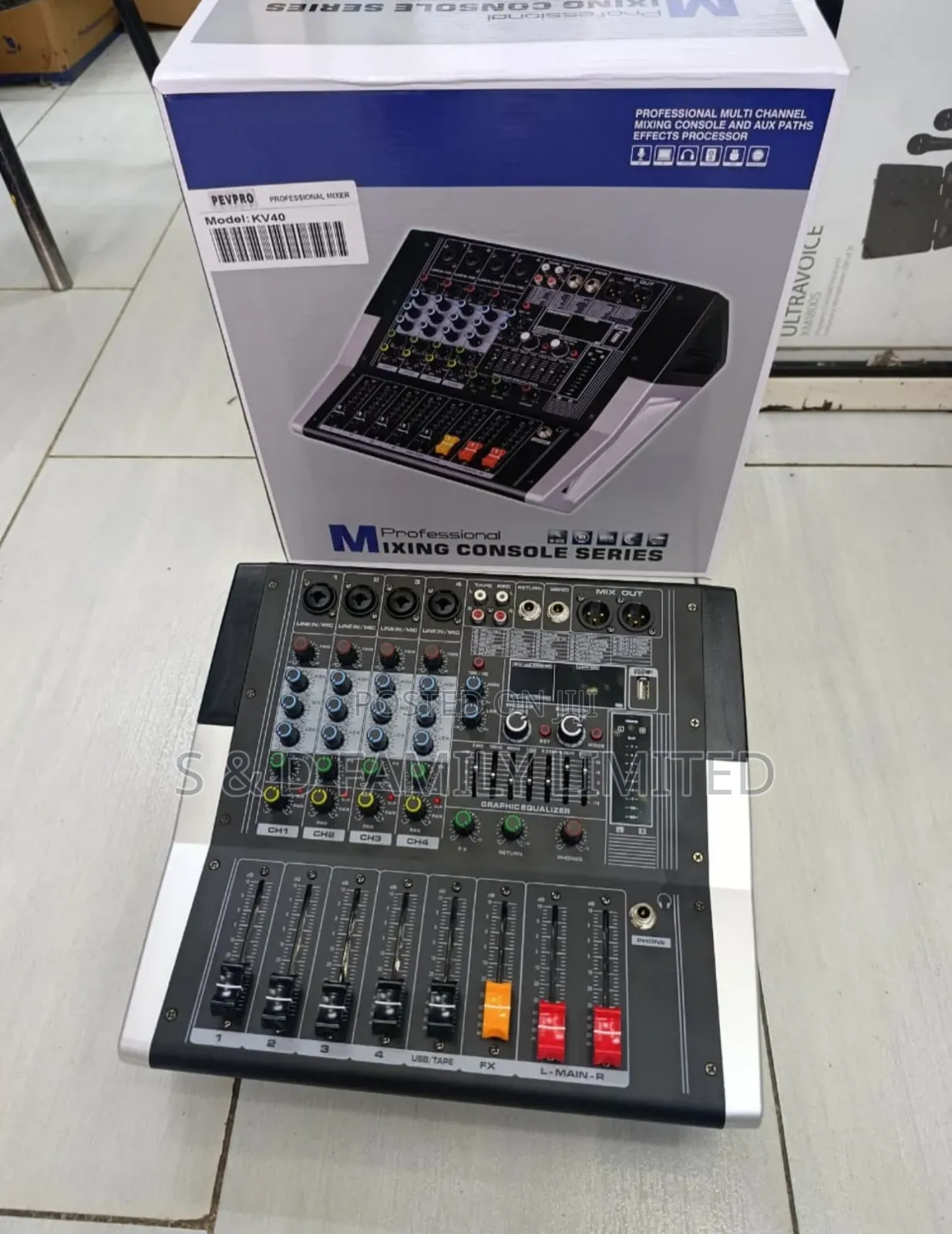 Pevpro Kv40 Four Channels Powered Mixer