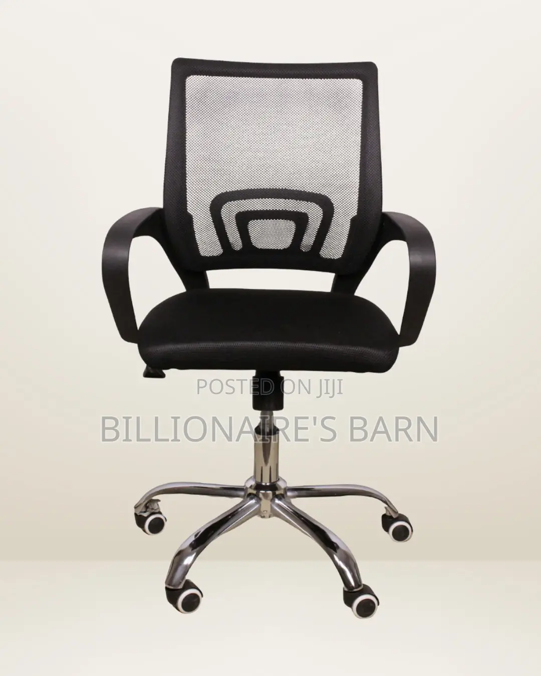 Minimal Secretarial Mesh Office Chair | Swivel Base