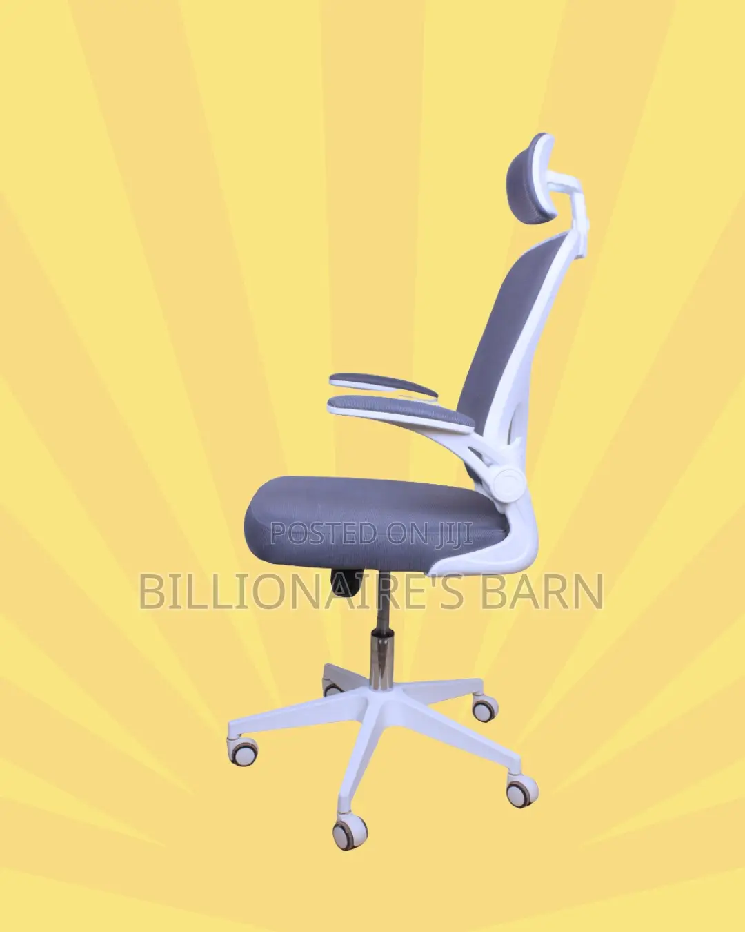 Heavy-Duty White Ergonomic Office Chair | Steel Frame