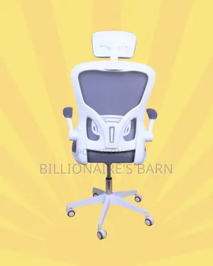 Heavy-Duty White Ergonomic Office Chair | Steel Frame
