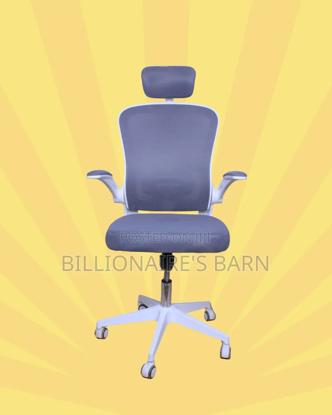 Heavy-Duty White Ergonomic Office Chair | Steel Frame