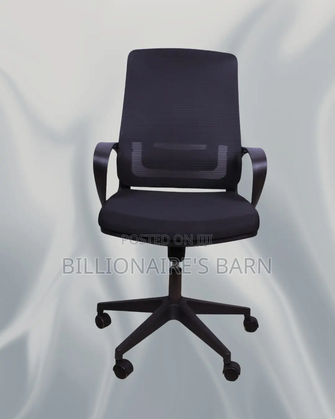 Sleek Black Ergonomic Mesh Office Chair — All-Day Comfort