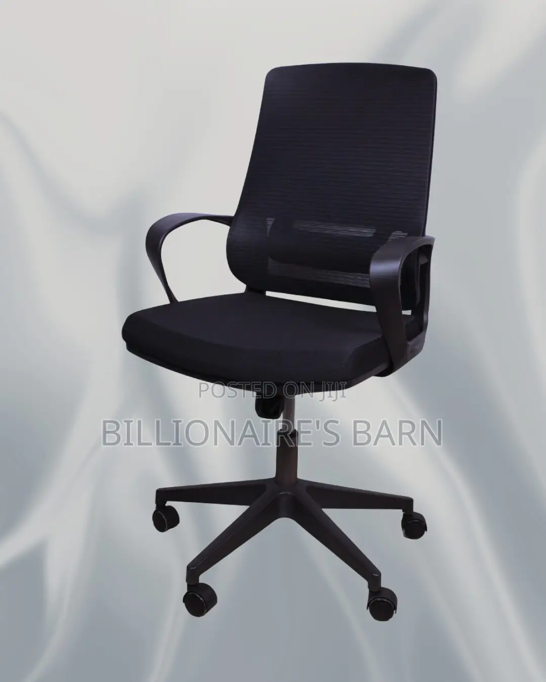 Sleek Black Ergonomic Mesh Office Chair — All-Day Comfort
