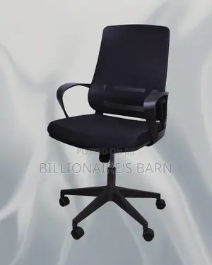 Sleek Black Ergonomic Mesh Office Chair — All-Day Comfort