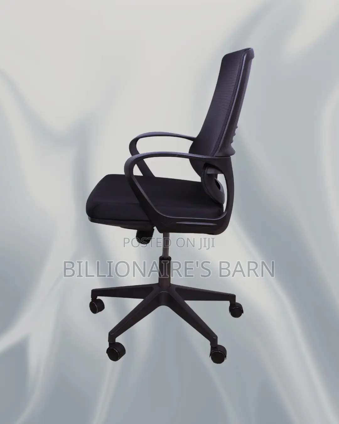 Sleek Black Ergonomic Mesh Office Chair — All-Day Comfort