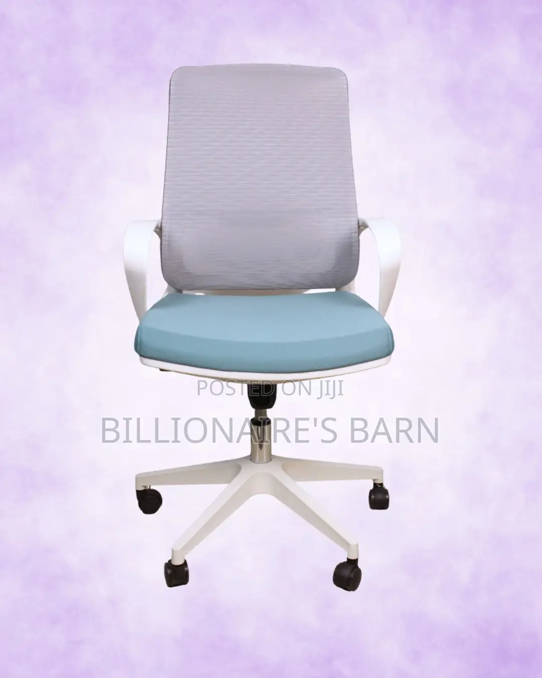 Heavy-Duty White Ergonomic Mesh Office Chair | Steel Frame