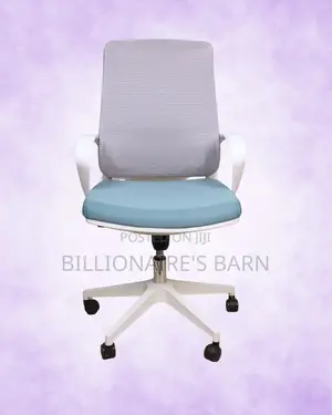 Heavy-Duty White Ergonomic Mesh Office Chair | Steel Frame
