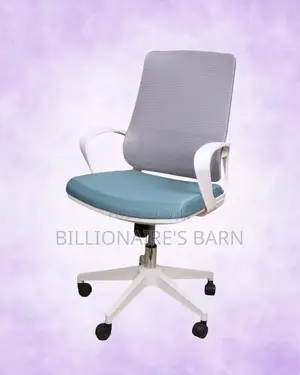 Heavy-Duty White Ergonomic Mesh Office Chair | Steel Frame