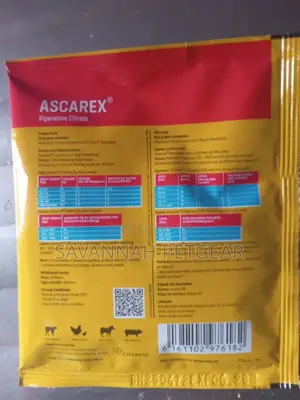 Ascarex Water-Soluble Worm Powder for Poultry Livestock - 30 Grams