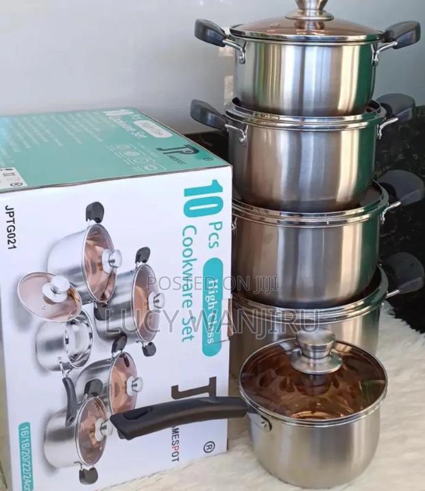 Stainless Steel James Pot Cookware/ 10 PCS Cookware