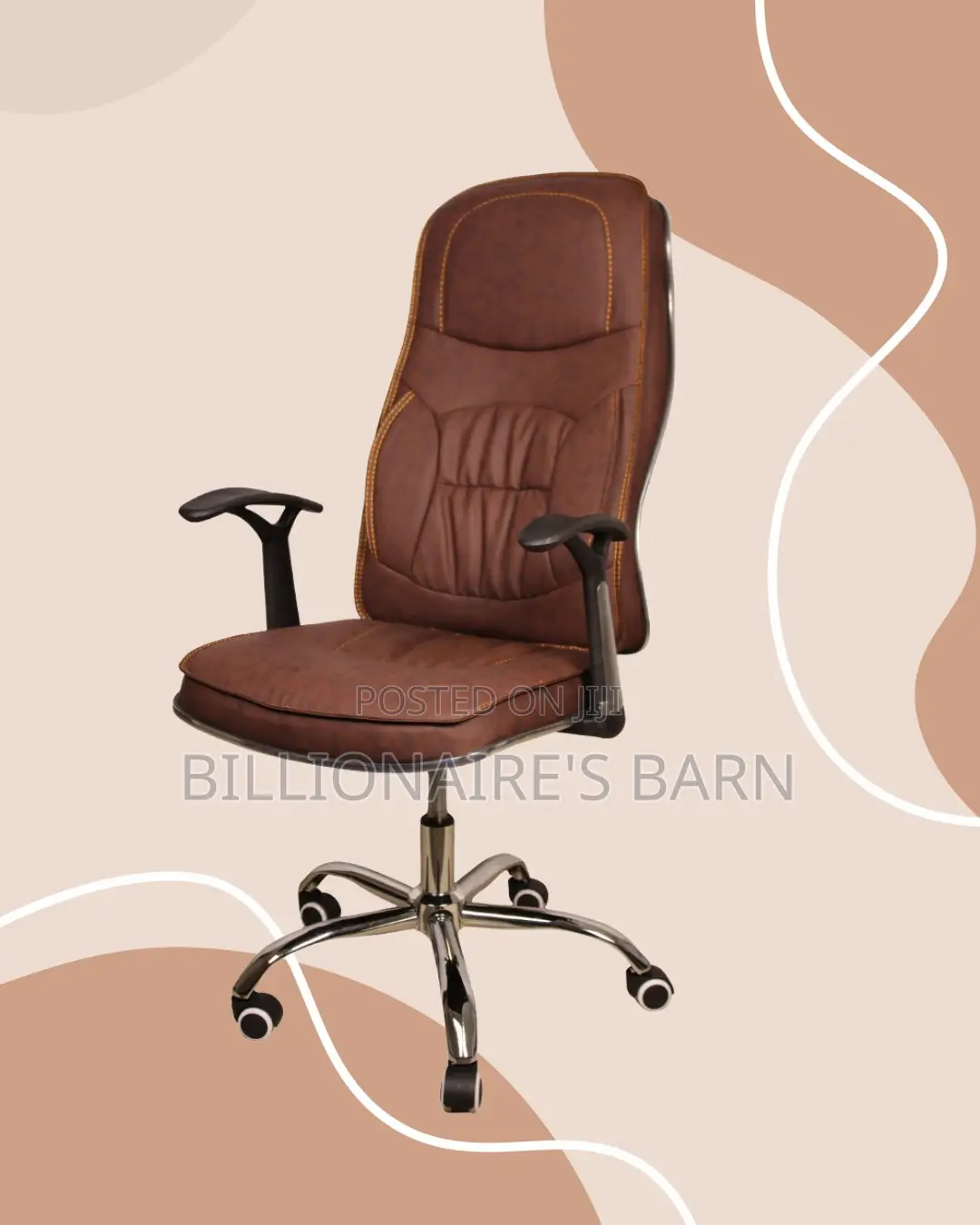 Breathable Ergonomic Executive Leather Chair — Great for Study or Work