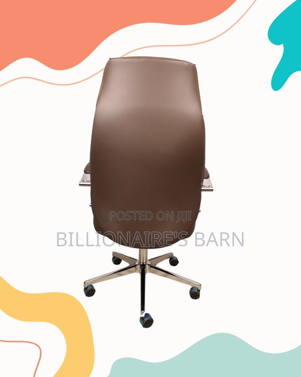 Brown Executive Leather Office Chair (Adjustable) — Moving Fast