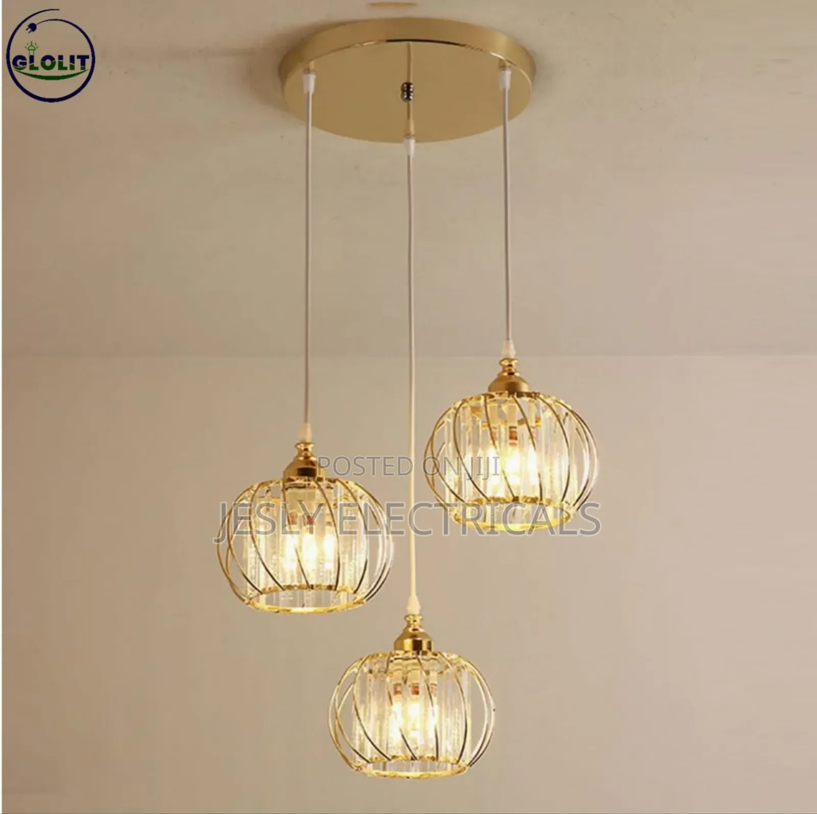 Glolit GPDL 3-in-1 Gold Chandeliers