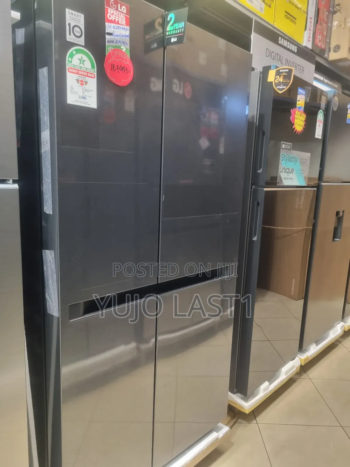 Lg 664l Side by Side Fridge Gc-B257kqjw