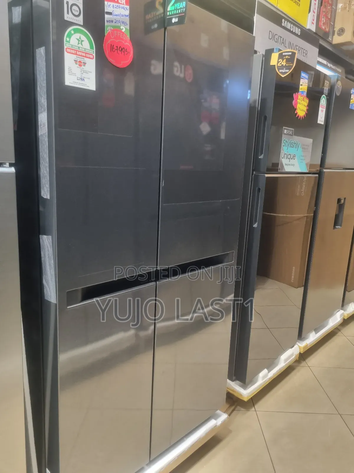 Lg 664l Side by Side Fridge Gc-B257kqjw