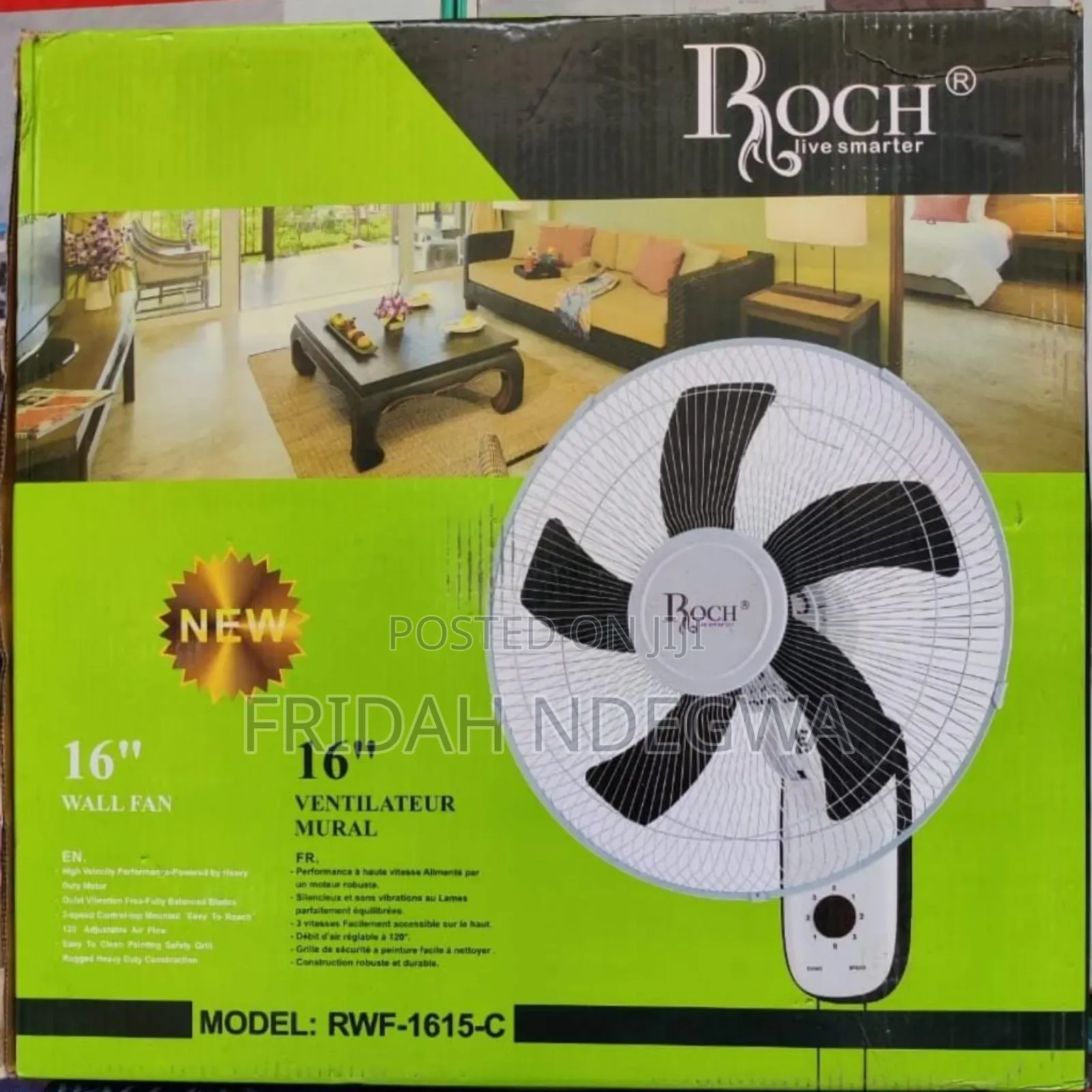 *Roch Wall Fan 16"