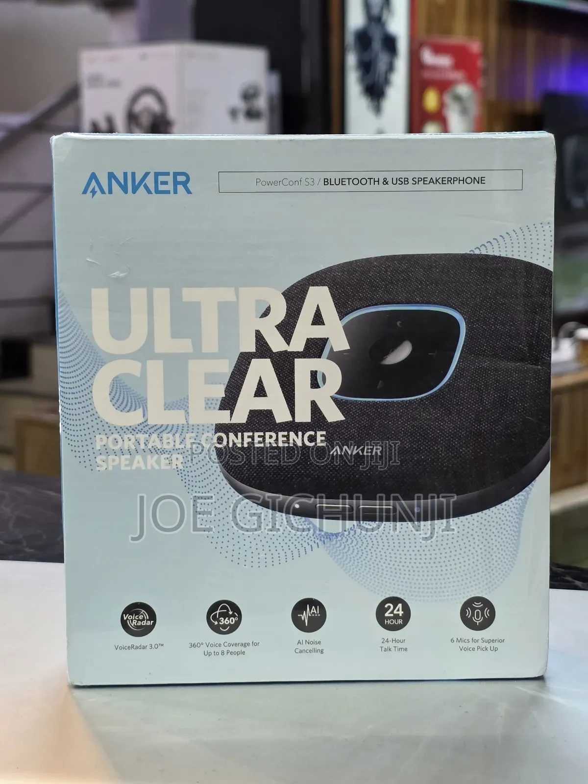Anker Powerconf S3 Bluetooth Speakerphone, Enhanced Voice Pickup