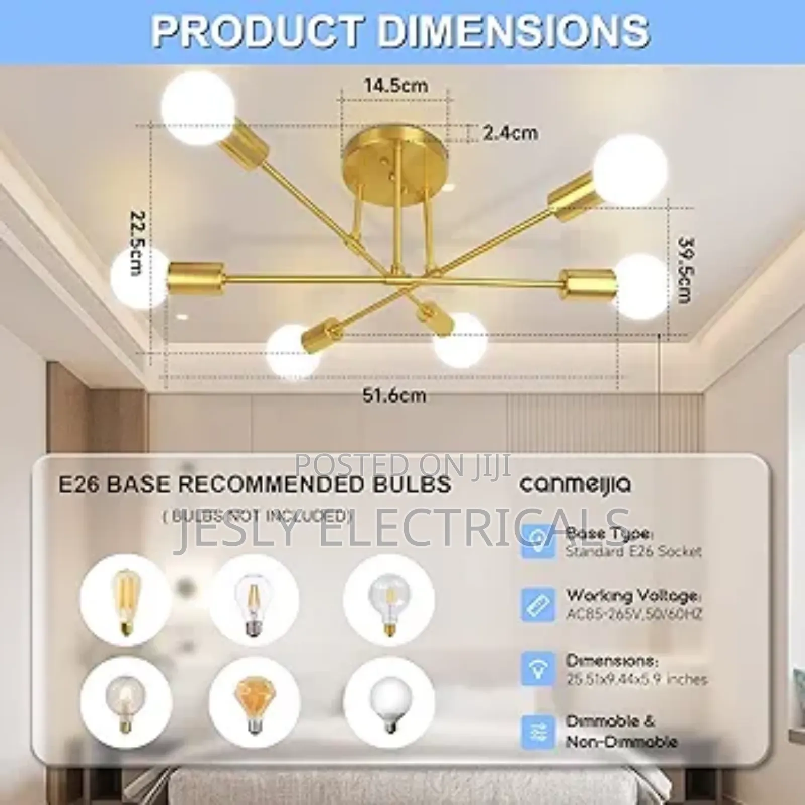 Canmeijia Sputnik Chandelier Modern