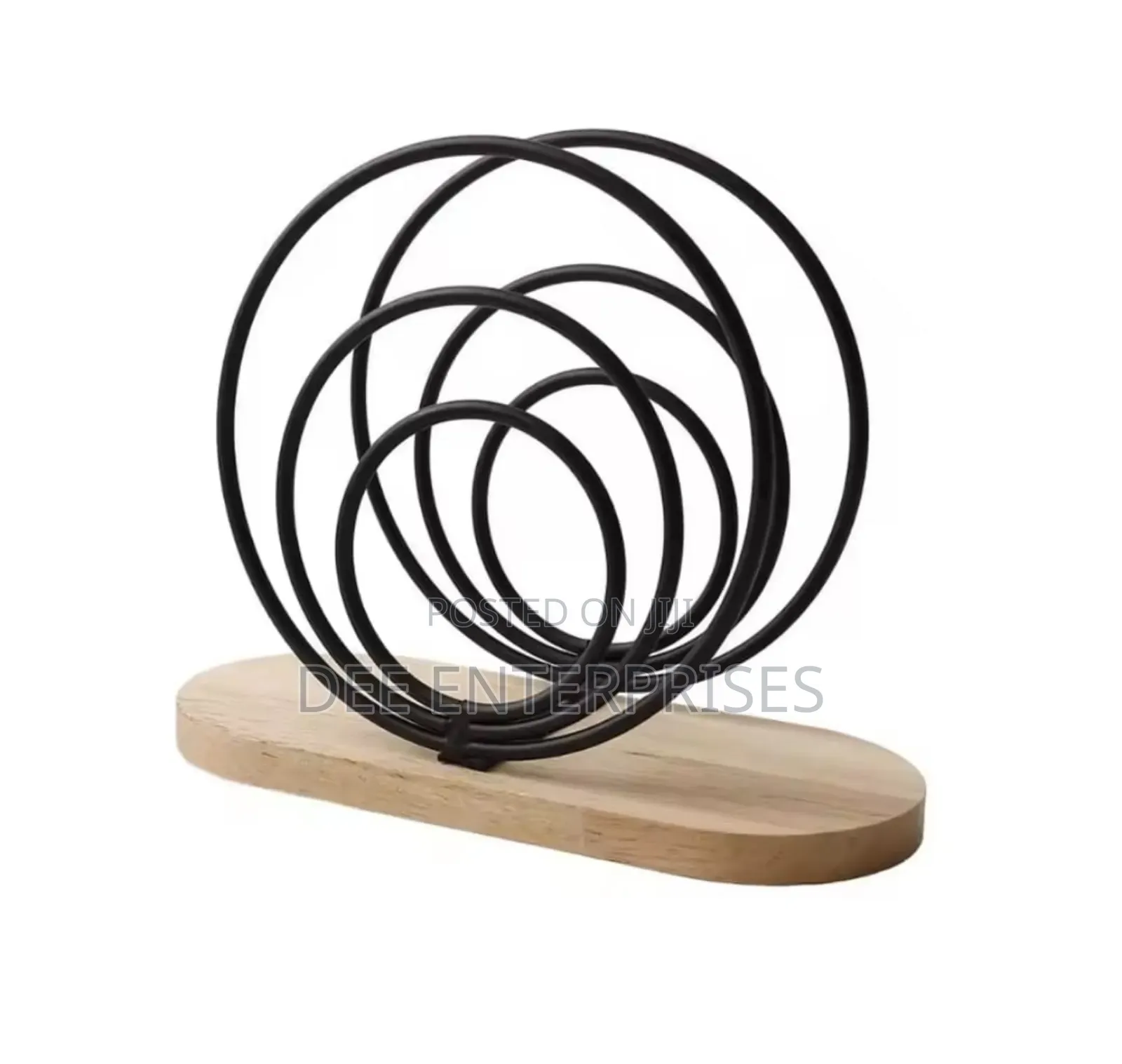 Elegant Metal Napkin Holders With Wooden Base