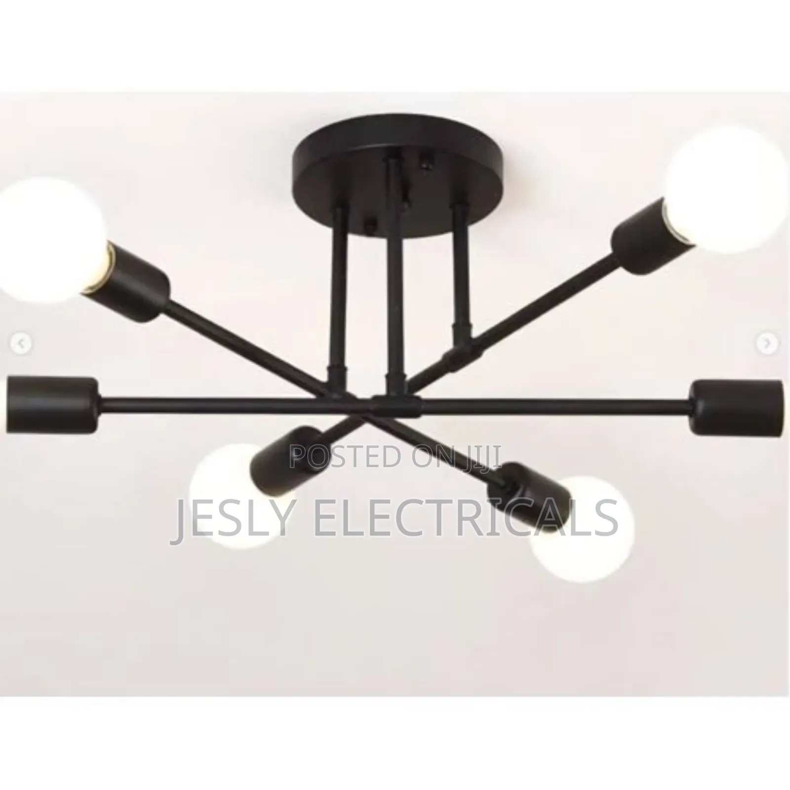 Black 6 Head Modern Chandelier